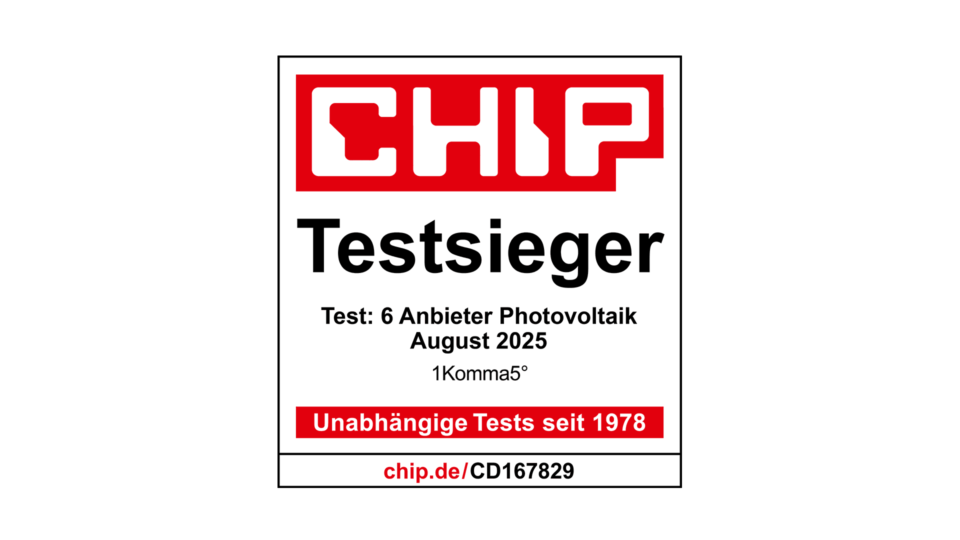 CHIP Testsieger Siegel 2025